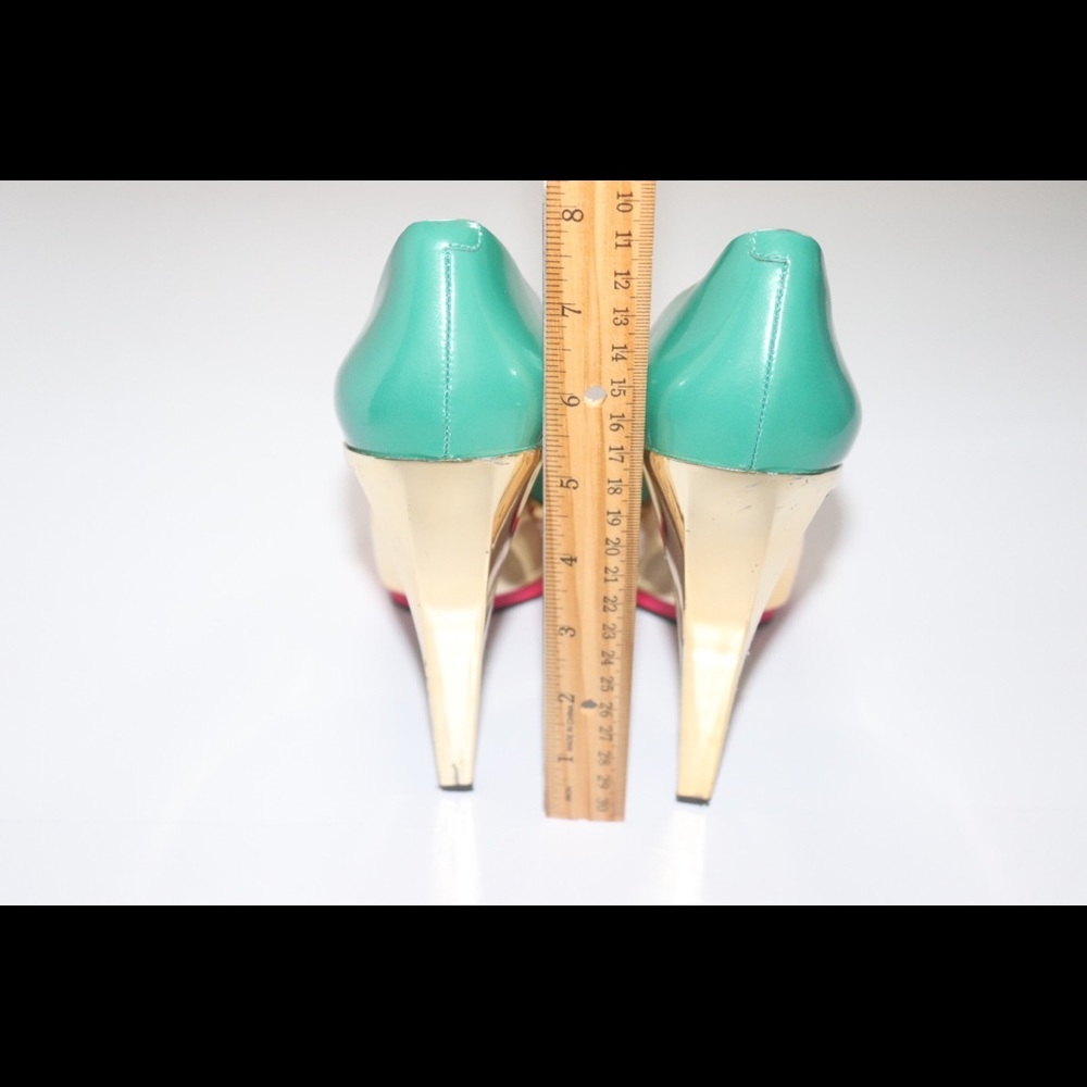 Brian Atwood Leonida Colorblock Heels Sz 7.5 - Picture 10 of 15